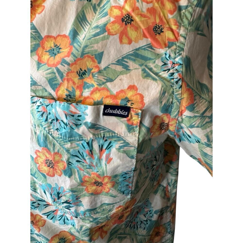 Chubbies NEW Men's The Flower Leader Friday Short Sleeve Shirt Medium Hawaiian - Picture 3 of 9